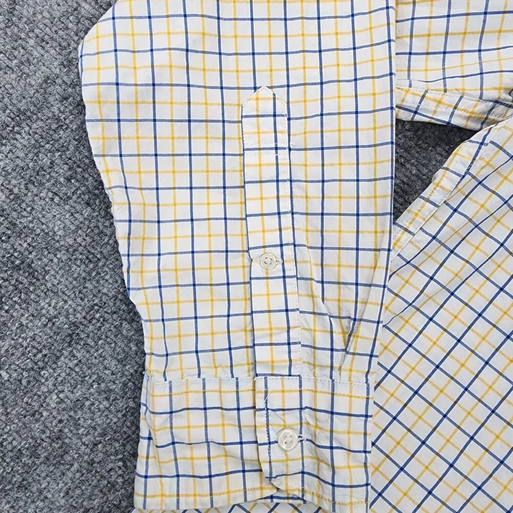 J Crew Shirt Mens Slim XL Gingham Plaid Long Sleeve Casual Button Down Preppy